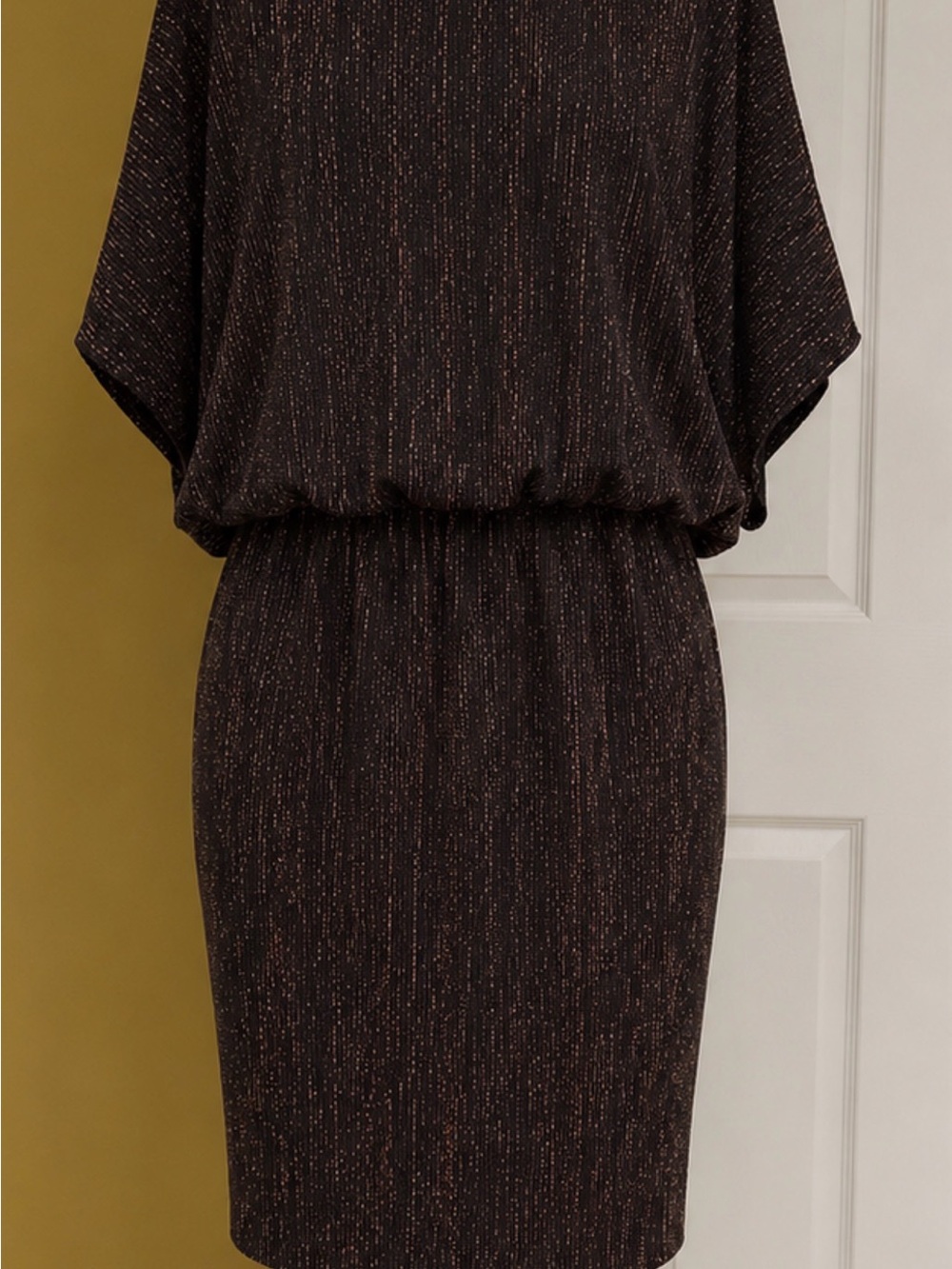 Jessica Howard Black Dress with Subtle Gold Sparkle